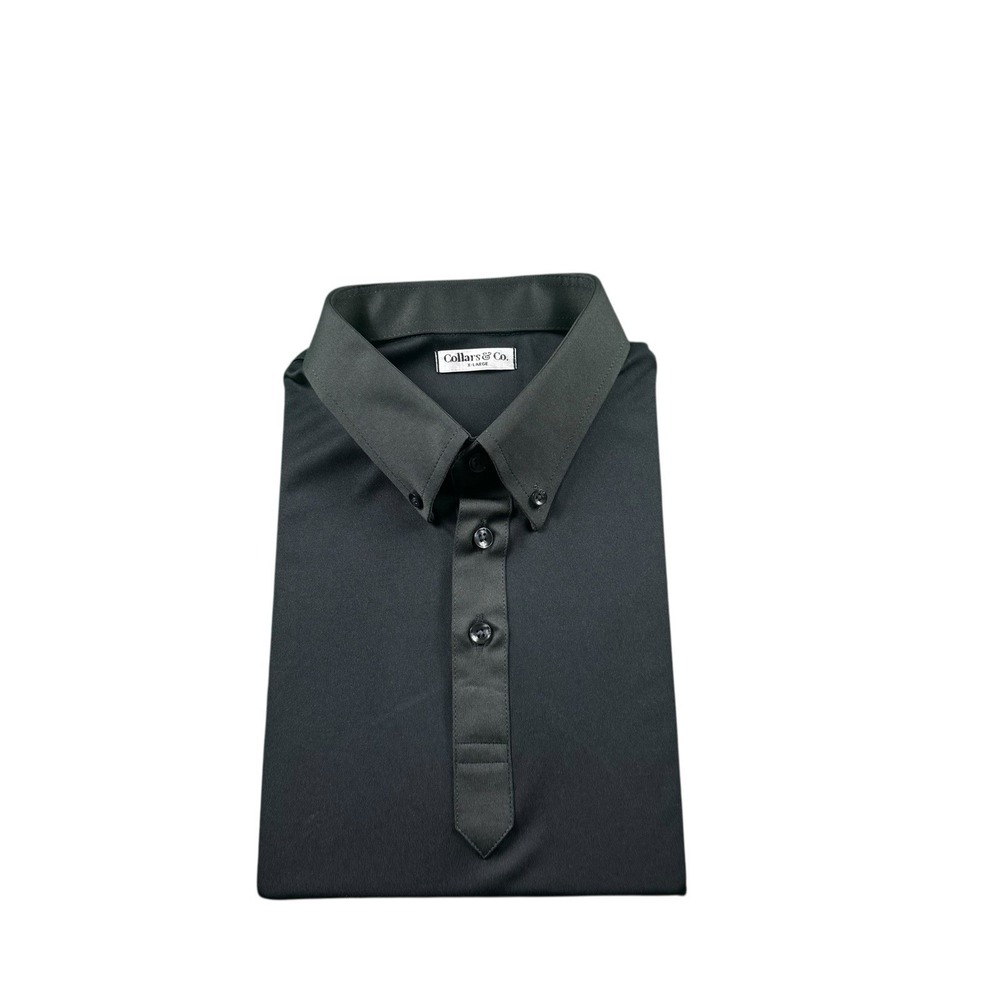 Collars & Co. Black Dress Collar Men's‎ Performance Polo Size XL